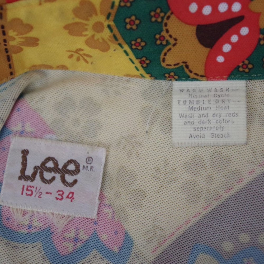 Vintage Snap Button Patchwork Pattern Western Dis… - image 2